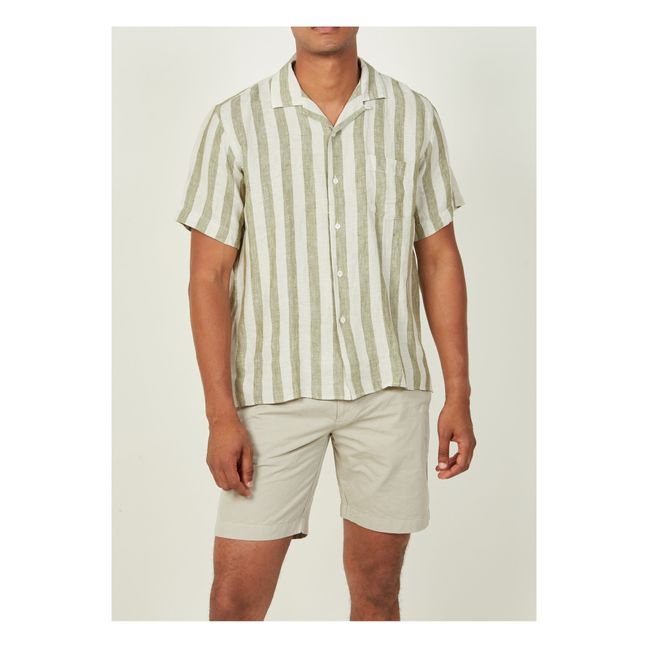Linen Palm Shirt  | Verde Kaki
