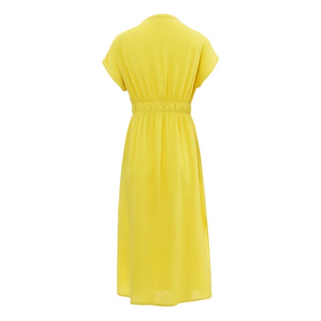 Nara Double Cotton Gauze Dress | Zitronengelb