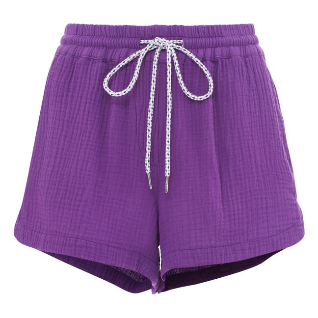 Jordi Double Cotton Gauze Shorts | Violeta