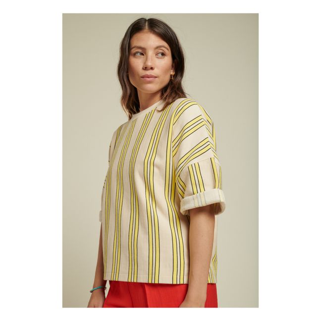 Camiseta Soleil a rayas | Amarillo