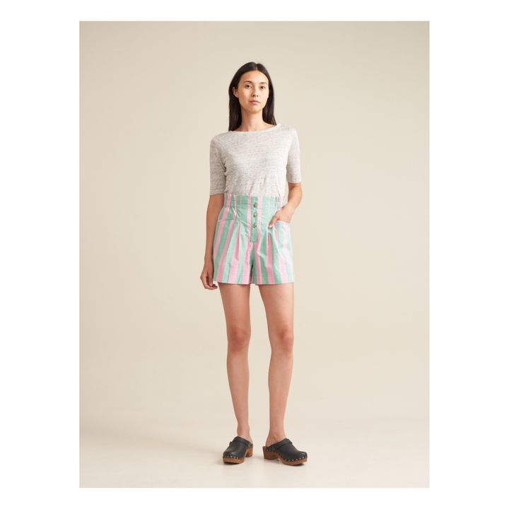 Lila Stripes Shorts - Women's collection | Rosa- Produktbild Nr. 1