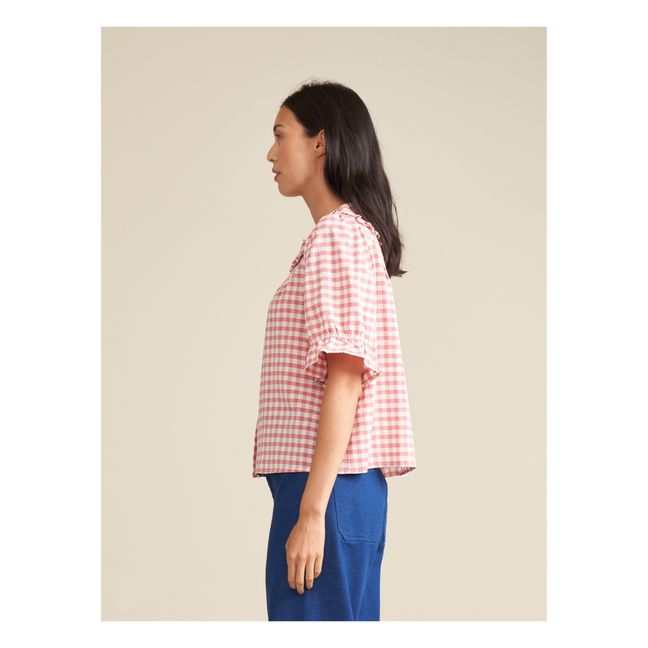 Violet Check Blouse - Women’s Collection | Rojo Frambuesa