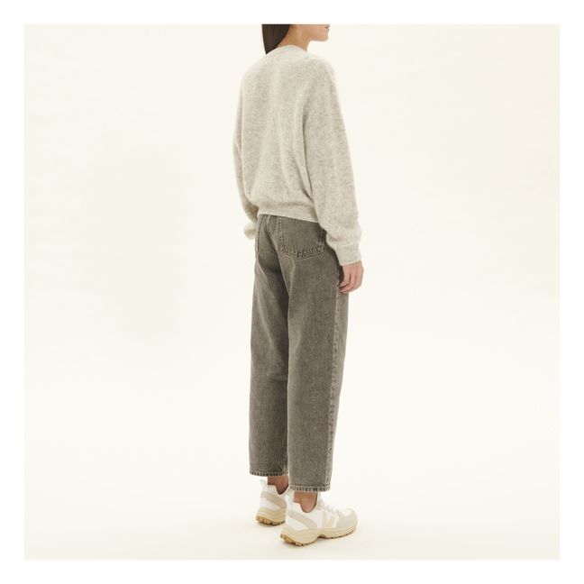 Zabidoo Mohair Gilet | Grigio chiné chiaro