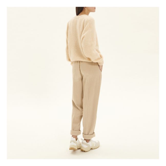 Zabidoo Mohair Gilet | Beige chiné