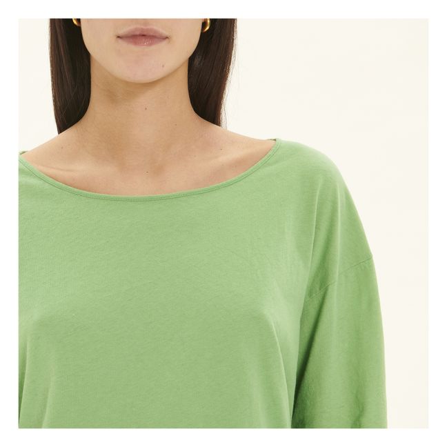 Camiseta de manga larga y cuello redondo Aksun | Verde