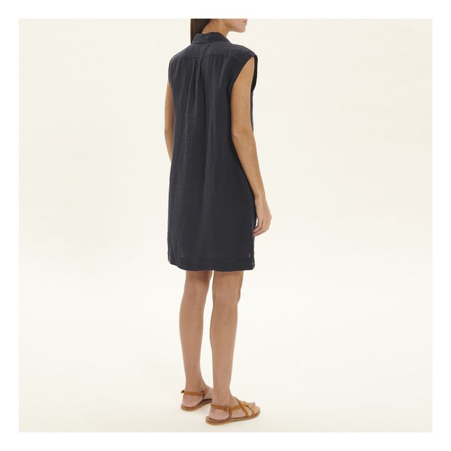 Rising Linen Dress | Azul Noche