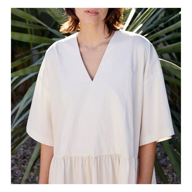 V Neck Dress | Weiß