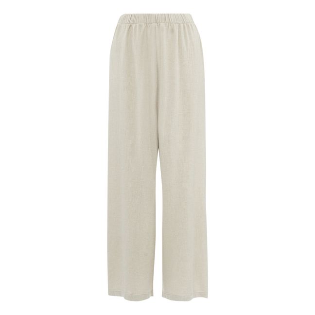 Pantalon Easy Straight Coton et Lin | Naturel