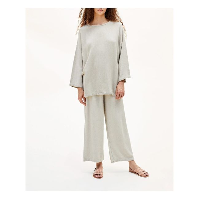 Pantalon Easy Straight Coton et Lin | Naturel