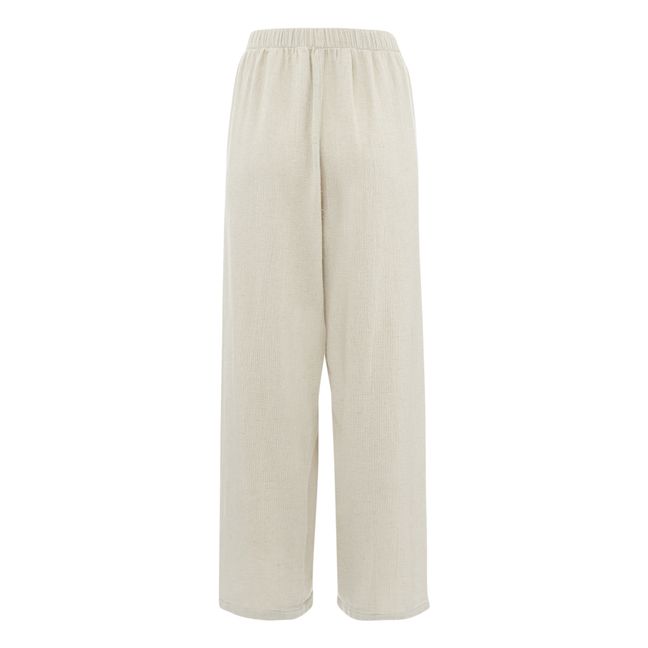 Easy Straight Cotton and Linen Pants | Natural
