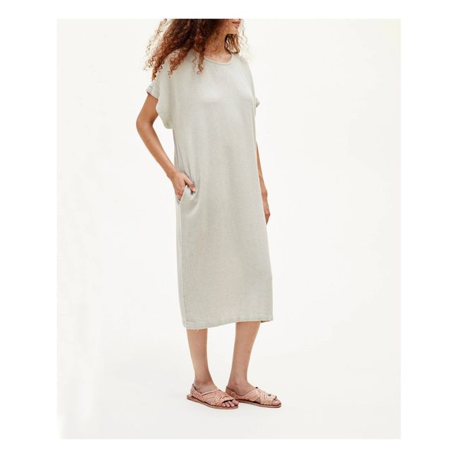 Straight Cotton and Linen Dress | Naturale