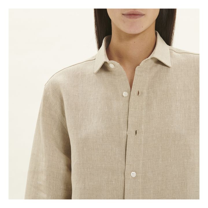 Ole Linen Shirt | Ecru- Immagine del prodotto n°4