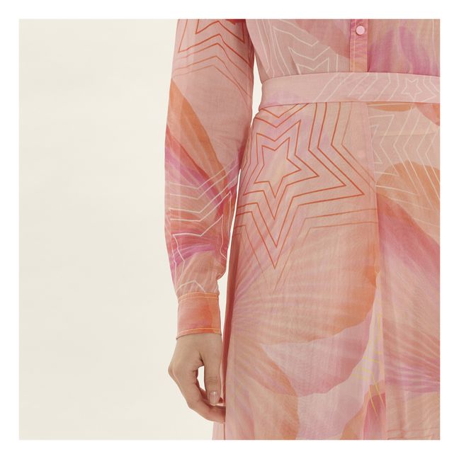 Silk Chiffon Printed  Skirt "Dream" | Pink