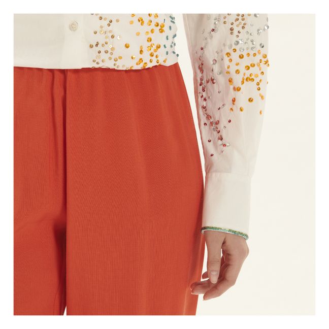 Pantalon Elastiqué Ripstop | Rouge vermillon