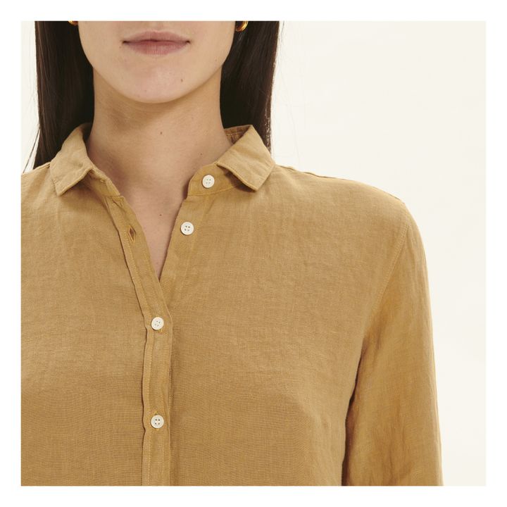 Corazon Linen Shirt | Sabbia- Immagine del prodotto n°5