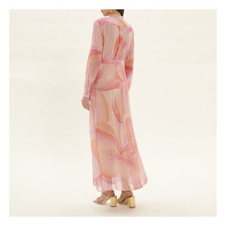 Silk Chiffon Printed  Skirt "Dream" | Rosa- Immagine del prodotto n°4