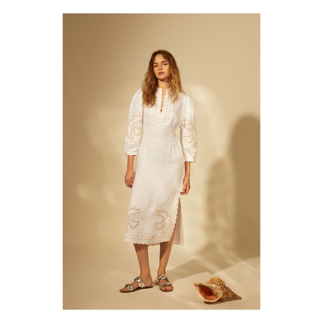 Vestito, modello: Romy, in lino | Bianco