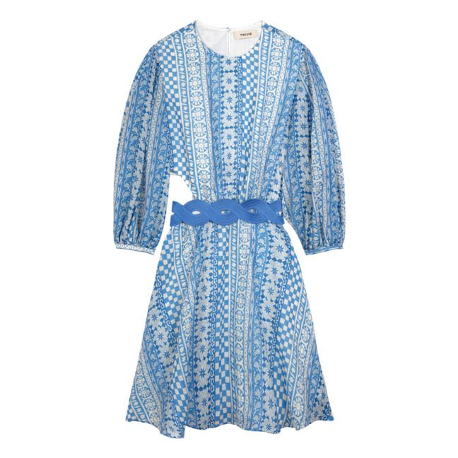 Vestito, modello: Roni Ramie Pacific, con patchwork | Blu