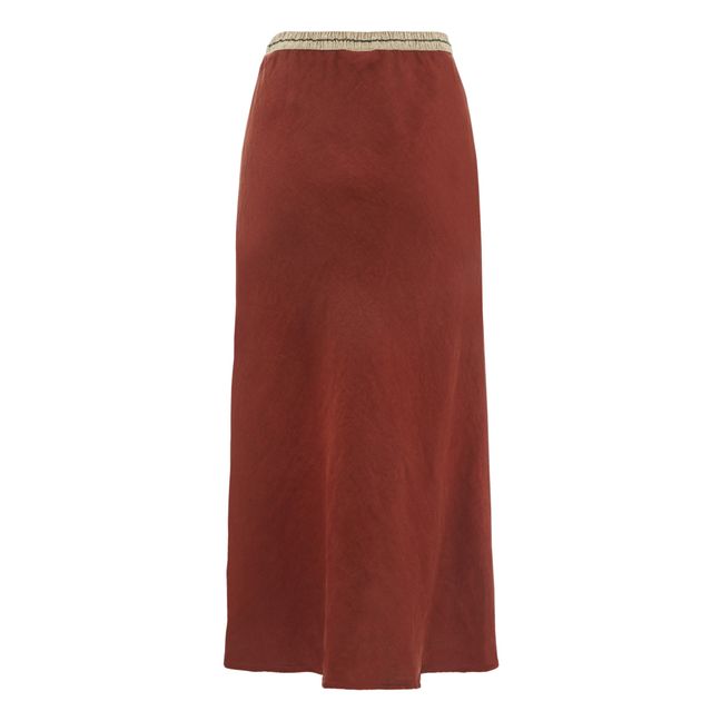 Jima Linen Skirt | Marrón