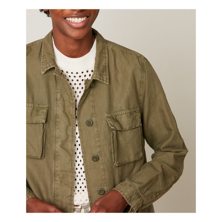 Vea Cotton and Linen Jacket | Khaki- Produktbild Nr. 3