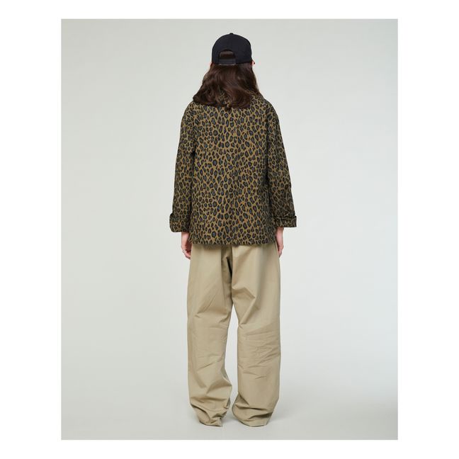 Coach Leopard Print Worker Jacket | Khaki