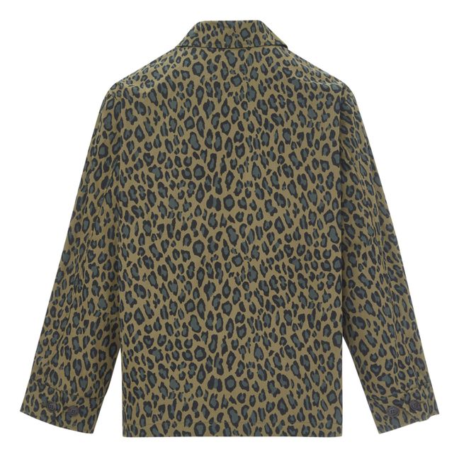 Coach Leopard Print Worker Jacket | Khaki