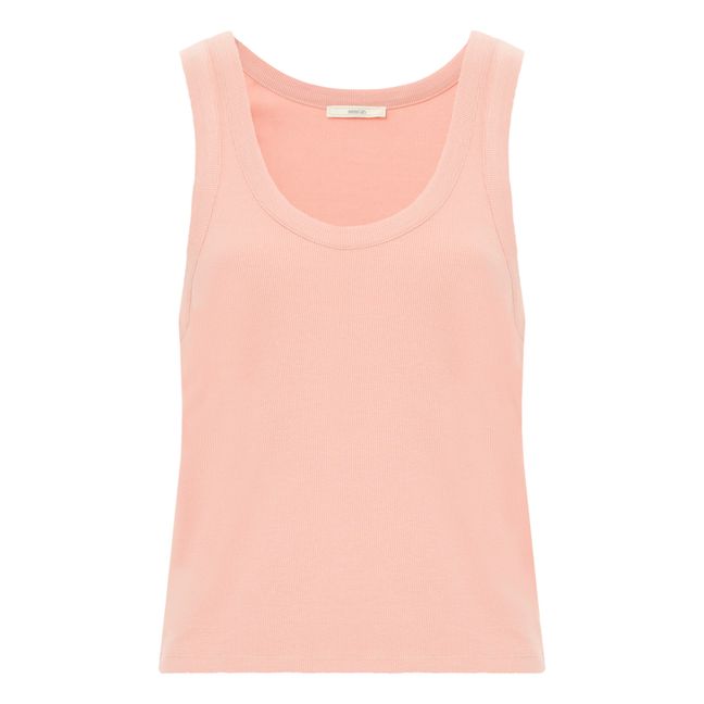 Camiseta de tirantes acanalada The D | Rosa Melocotón