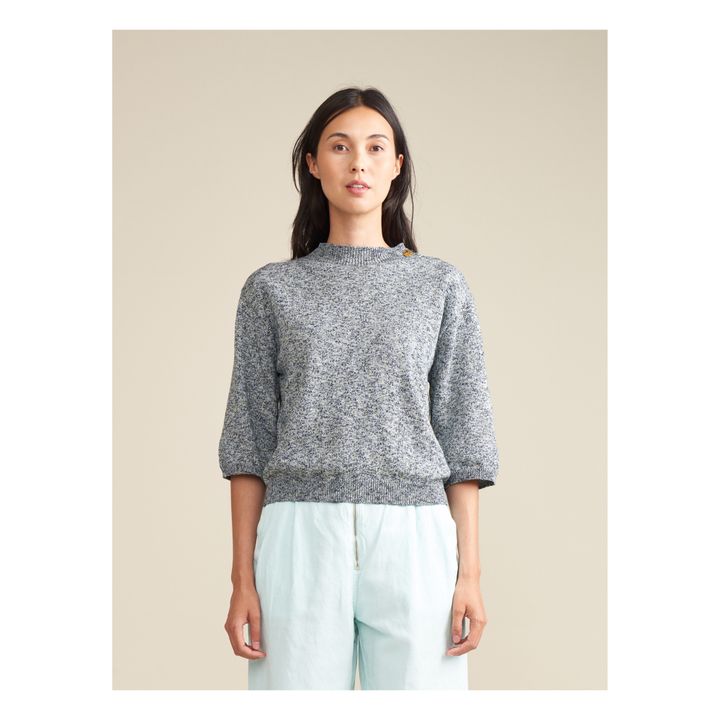 Aever Organic Cotton Sweater - Women’s Collection | Grigio chiné- Immagine del prodotto n°2