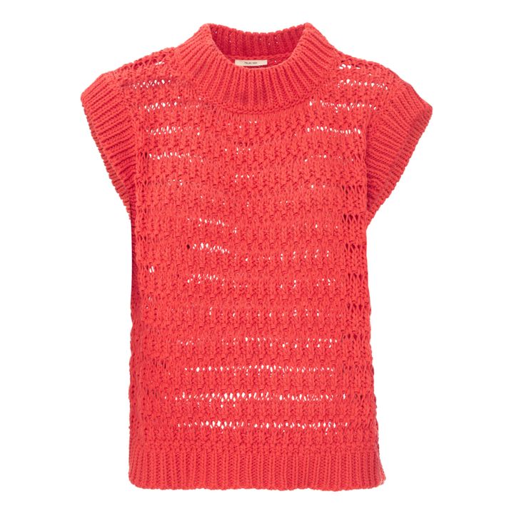 Aiten Organic Cotton Sweater - Women’s Collection | Rouge coquelicot- Imagen del producto n°0