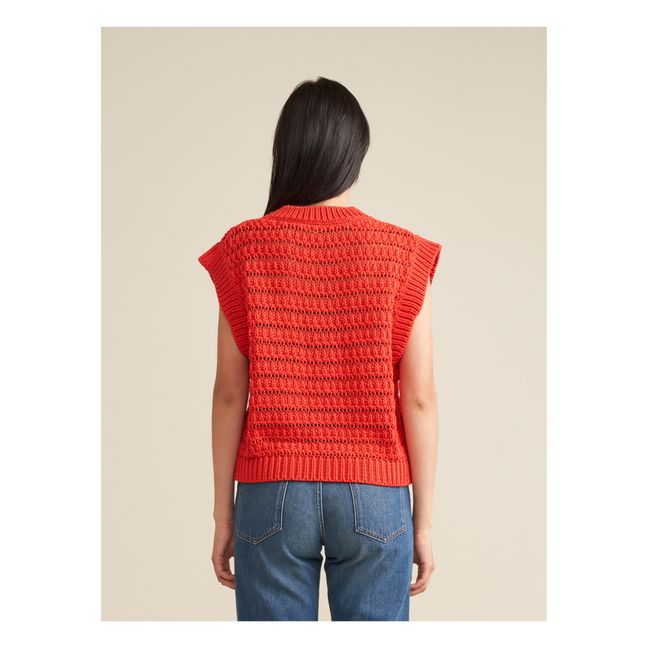 Aiten Organic Cotton Sweater - Women’s Collection | Rouge coquelicot