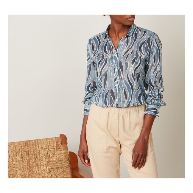 Chemise Corazon Imprimée | Bleu