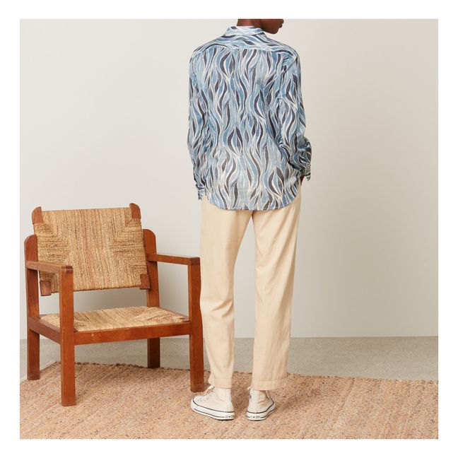 Chemise Corazon Imprimée | Bleu