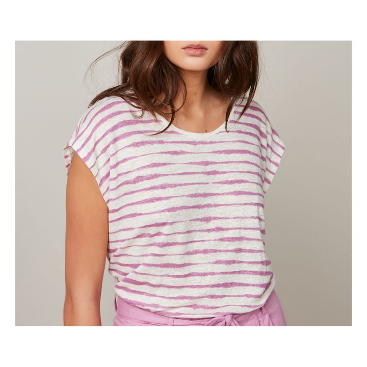 Telodia Linen T-shirt | Rosa- Immagine del prodotto n°3