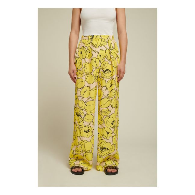 Pantalones Rim Estampado Floral | Amarillo