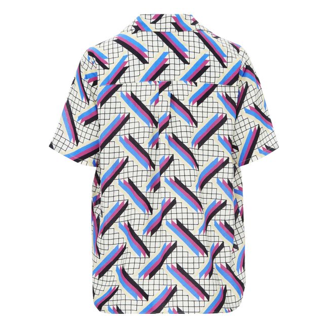 Claire 4 Stripe Print Shirt | White