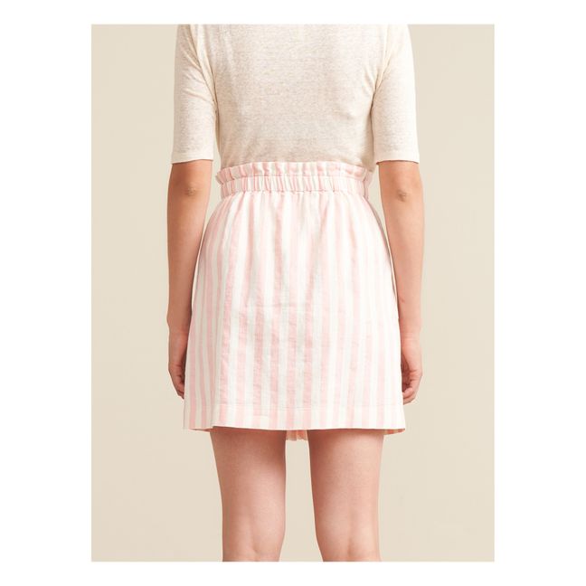 April Linen and Cotton Striped Skirt - Women's Collection | Rosa