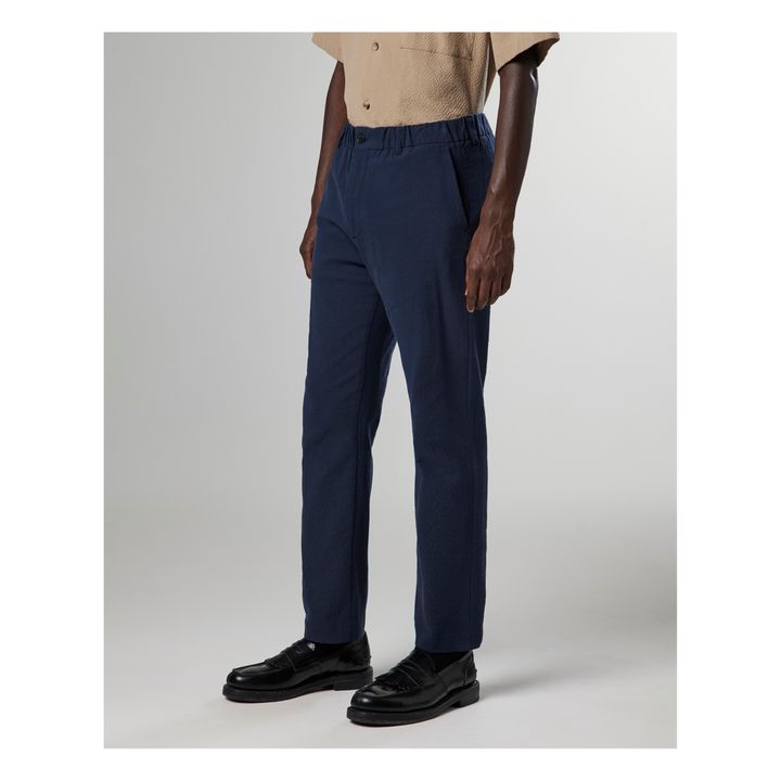 Theodor 1040 Organic Cotton Pants | Azul Marino- Imagen del producto n°3