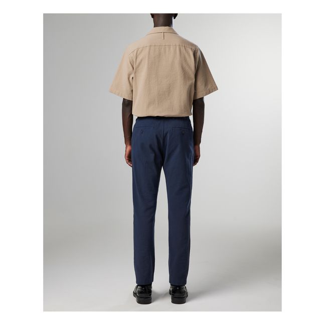 Pantalones de algodón ecológico Theodor 1040 | Azul Marino