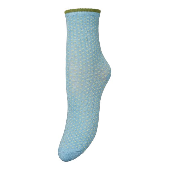 Dina Small Dot Socks | Light Blue