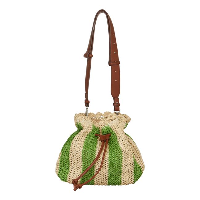 Bolso de rafia Alie Cammena | Verde
