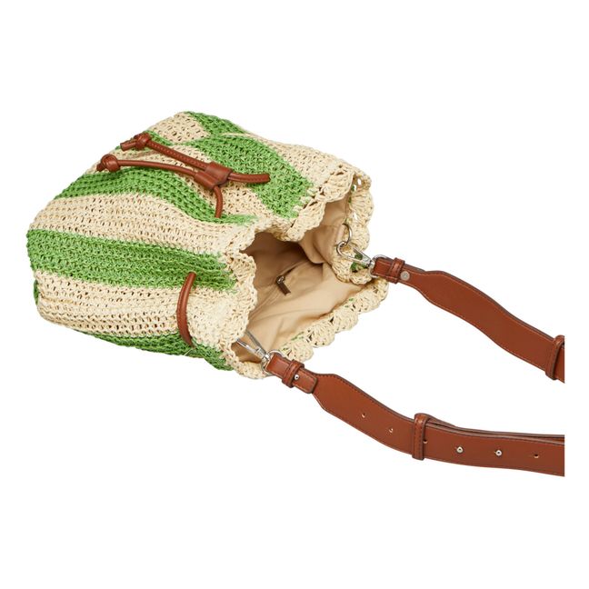 Bolso de rafia Alie Cammena | Verde