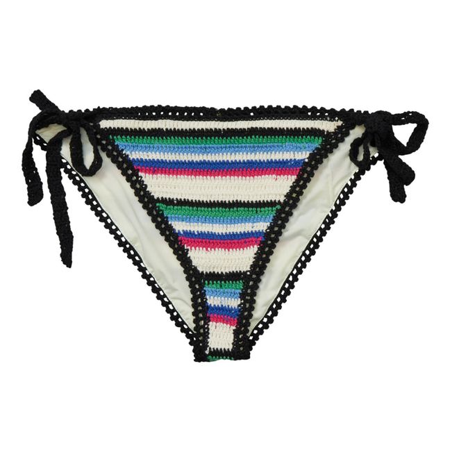 Luisa Baila Crochet Bikini Top | Negro