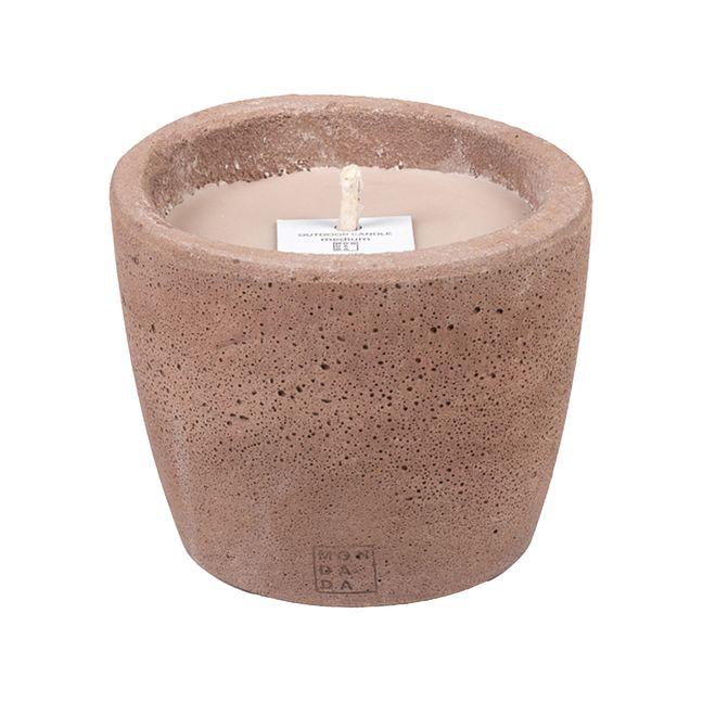 Outdoor colored candle neutral scent - M | Schokoladenbraun