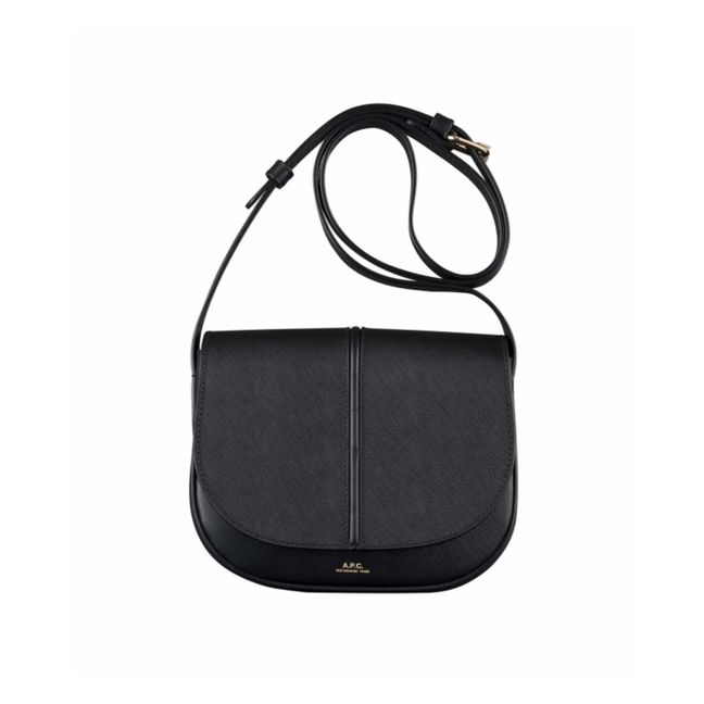 Borsa, modello: Betty, in pelle goffrata | Nero