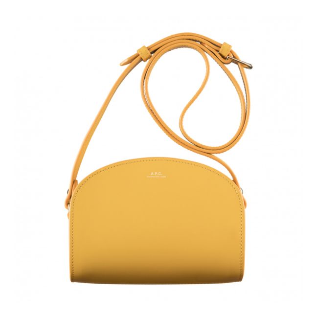 Sac Demi-Lune Mini Cuir Lisse | Mimosa