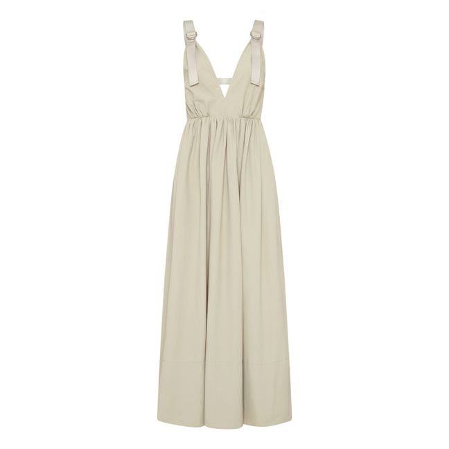 Plunging Décolleté Dress Recycled Materials | Ecru