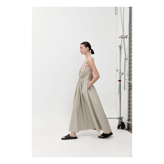 Plunging Décolleté Dress Recycled Materials | Ecru