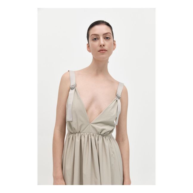 Robe Décolleté Plongeant Matières Recyclées | Ecru