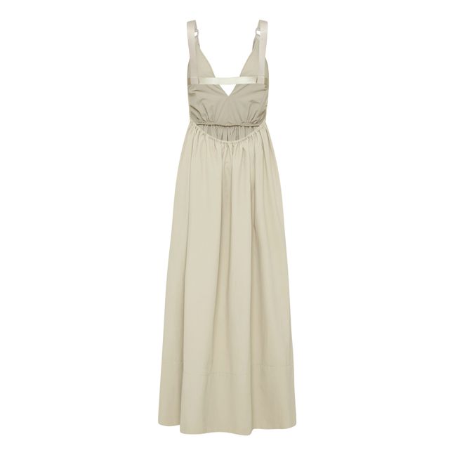 Plunging Décolleté Dress Recycled Materials | Ecru