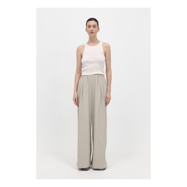 Recycled Materials Relaxed Pants | Ecru